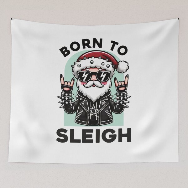 Item preview, Born to Sleigh - Heavy Metal Santa - Light designed and sold by Woggy-Doodles-.