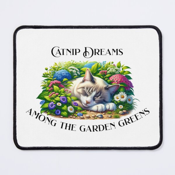 Item preview, Catnip Dreams among the Garden Greens  designed and sold by absurditeestore.