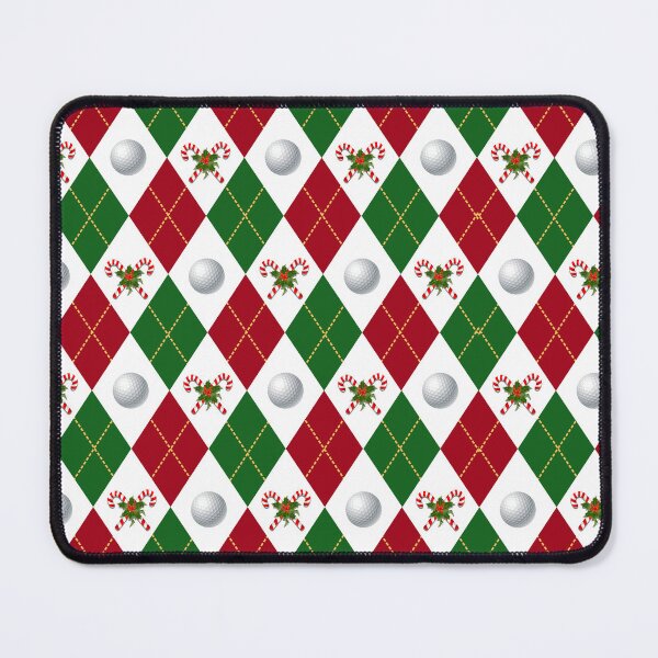 Item preview, Golf Ball Christmas Argyle pattern designed and sold by BeebooDesign.
