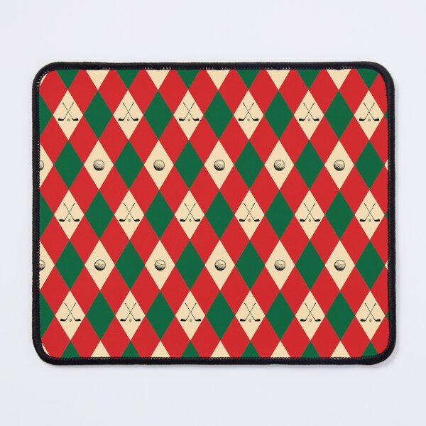 Item preview, Vintage golf clubs Christmas Argyle pattern designed and sold by BeebooDesign.