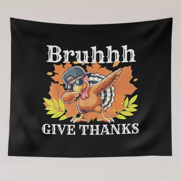 Item preview, Bruh Give Thanks Dabbing Turkey Thanksgiving Thankful Boys T-Shirt designed and sold by comfortesas.
