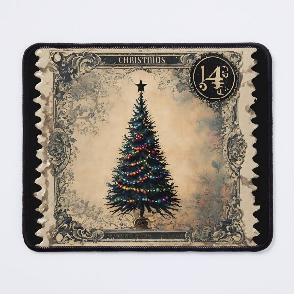 Item preview, Greetings: A Christmas Tree Vintage Stamp designed and sold by Vintagestamps.