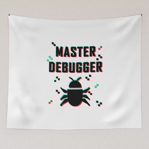 Item preview, Master Debugger Glitch black white designed and sold by Warrioll.