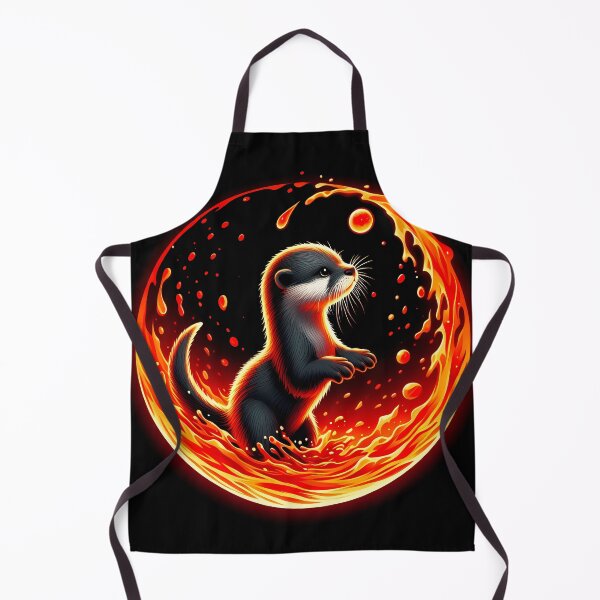 Item preview, Baby Otter Playing with Fireball, Ai Generated Art designed and sold by ACC .