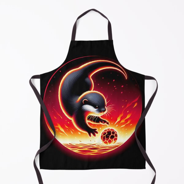 Item preview, Baby Otter Playing with Fireball, Ai Generated Art designed and sold by ACC .