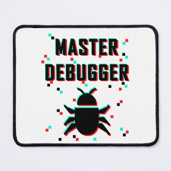 Item preview, Master Debugger Glitch Pixel black white designed and sold by Warrioll.