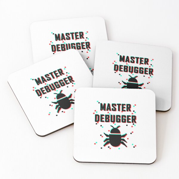 Item preview, Master Debugger Glitch Pixel black white designed and sold by Warrioll.
