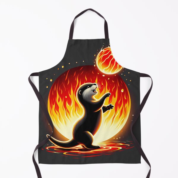 Item preview, Baby Otter Playing with Fireball, Ai Generated Art designed and sold by ACC .