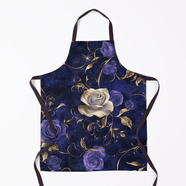 Item preview, Vintage Gold Rose Purple Midnight Flowers designed and sold by GrinGalore.