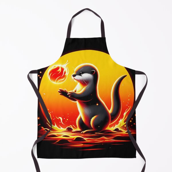 Item preview, Baby Otter Playing with Fireball, Ai Generated Art designed and sold by ACC .