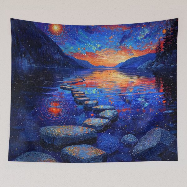 Item preview, Evening Lake 1  designed and sold by Dawn van Doorn.