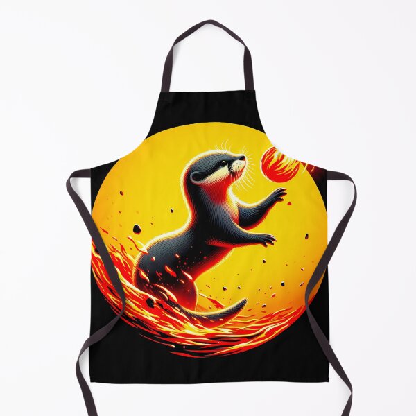 Item preview, Baby Otter Playing with Fireball, Ai Generated Art designed and sold by ACC .