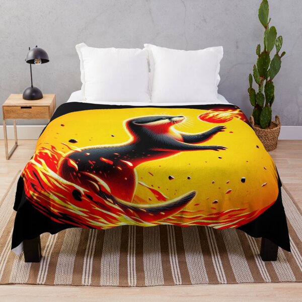 Item preview, Baby Otter Playing with Fireball, Ai Generated Art designed and sold by ACC .