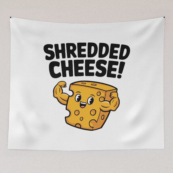 Item preview, Shredded Cheese! Cute Cheese Gym Pun designed and sold by PMCreative.
