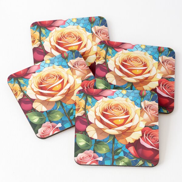 Item preview, Colorful rose mosaic designed and sold by NolineXpression.