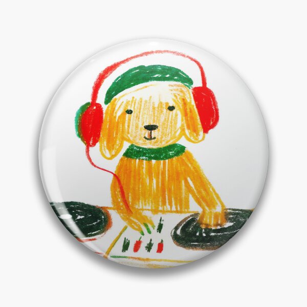 Item preview, DJ funny dog - painted design designed and sold by AhArtMe.
