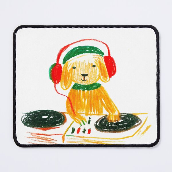Item preview, DJ funny dog - painted design designed and sold by AhArtMe.