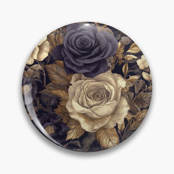 Item preview, Vintage Golden Purple Perfection Midnight Flowers designed and sold by GrinGalore.