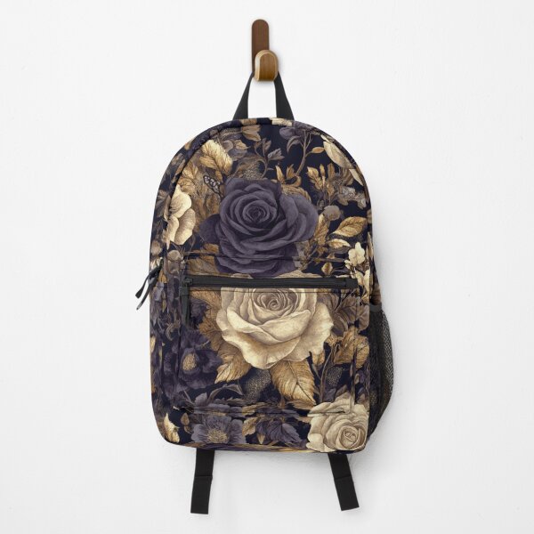 Item preview, Vintage Golden Purple Perfection Midnight Flowers designed and sold by GrinGalore.