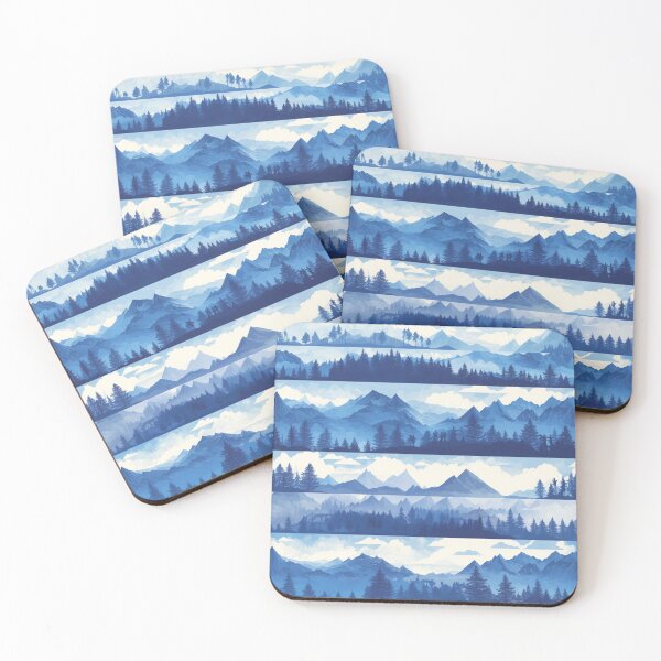 Item preview, Blue Mountains Pattern designed and sold by NicolasGlowArt.