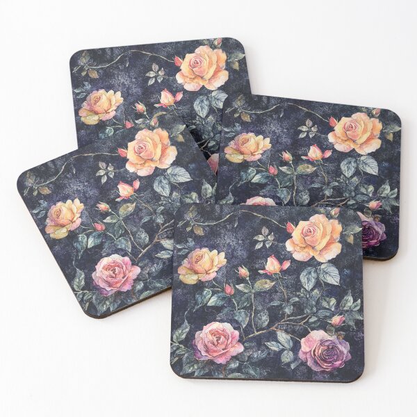 Item preview, Watercolor Roses Perfection Midnight Flowers designed and sold by GrinGalore.