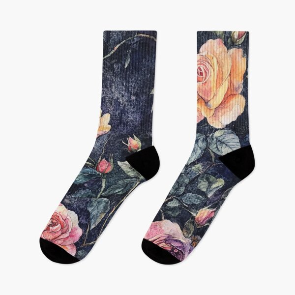 Item preview, Watercolor Roses Perfection Midnight Flowers designed and sold by GrinGalore.