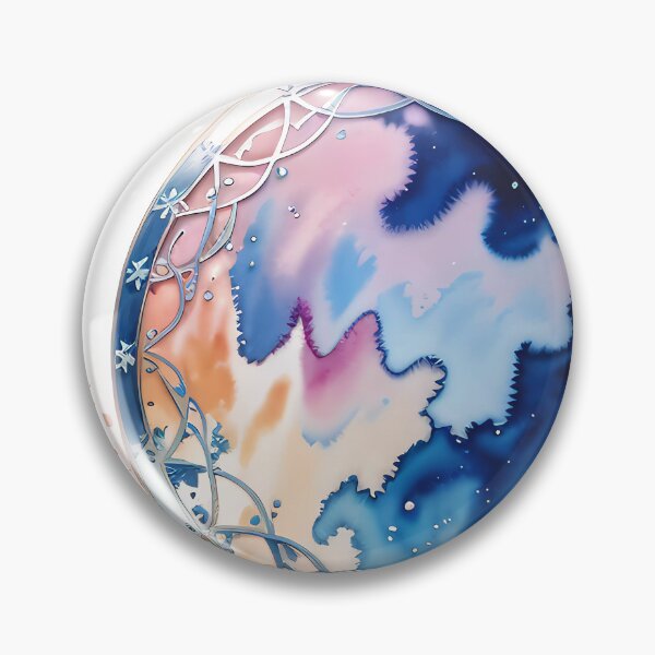 Item preview, Watercolor steel circle art designed and sold by NolineXpression.