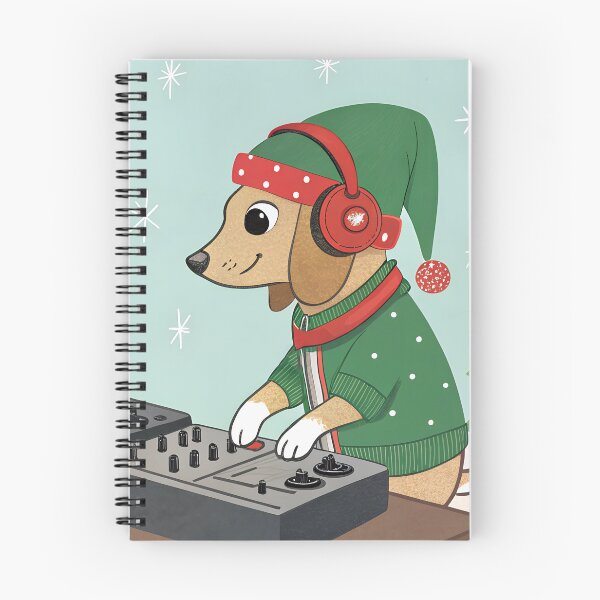 Item preview, DJ funny dog on Christmas Party designed and sold by AhArtMe.