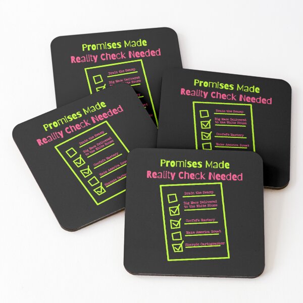 Item preview, Promises Made, Reality Check Needed – Satirical Checklist Design  designed and sold by iamdisruptive.