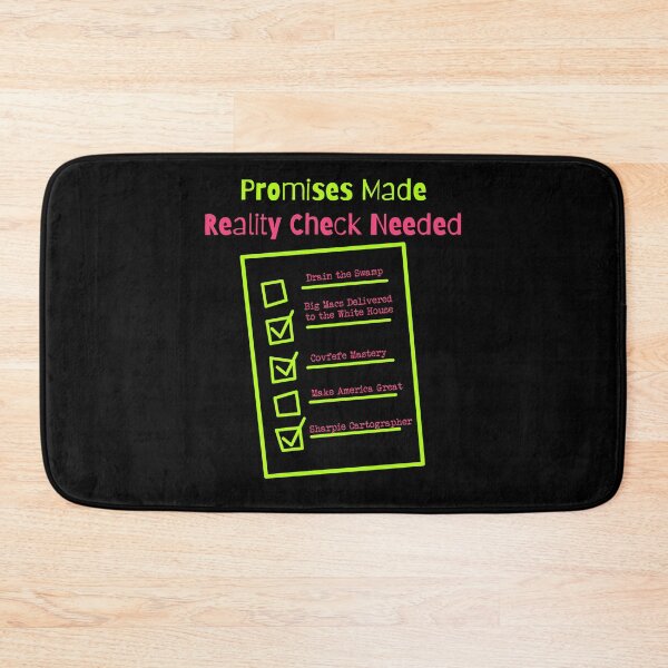 Item preview, Promises Made, Reality Check Needed – Satirical Checklist Design  designed and sold by iamdisruptive.