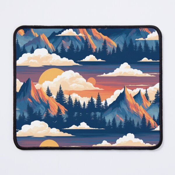 Item preview, Mountains Pattern Sunrise designed and sold by NicolasGlowArt.