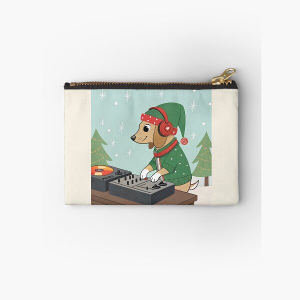 Item preview, DJ funny dog on Christmas Party designed and sold by AhArtMe.