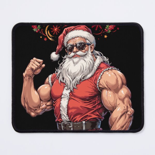 Item preview, Merry Christmas Muscle Uncle Santa designed and sold by Tokyo Retro.