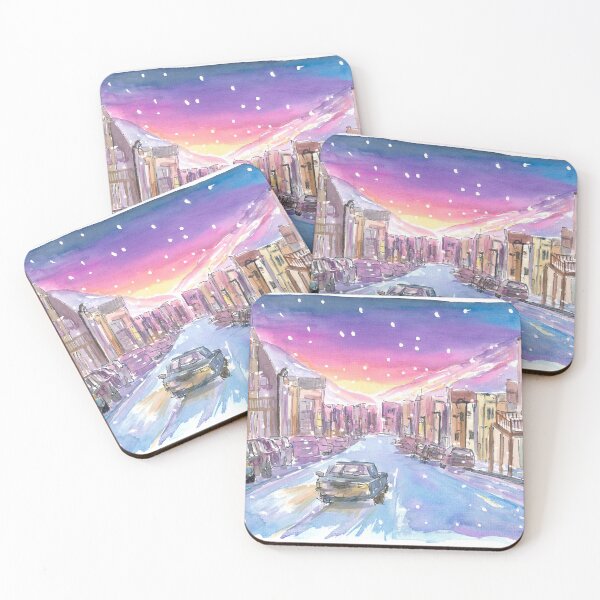 Item preview, Park City Utah Romantic Winter Night Street Scene designed and sold by artshop77.