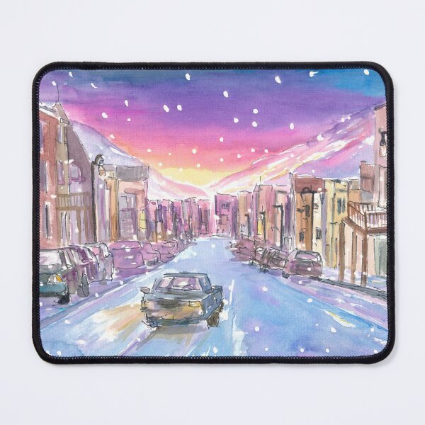 Item preview, Park City Utah Romantic Winter Night Street Scene designed and sold by artshop77.