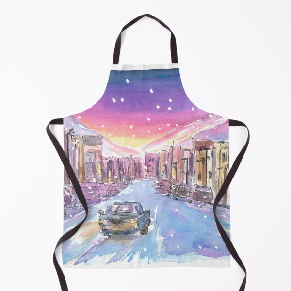Item preview, Park City Utah Romantic Winter Night Street Scene designed and sold by artshop77.