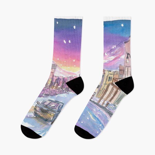 Item preview, Park City Utah Romantic Winter Night Street Scene designed and sold by artshop77.