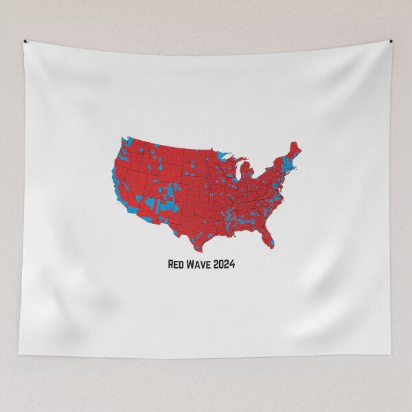 Item preview, Red Wave 2024 - Election Map Victory Design designed and sold by PoliticalArtist.