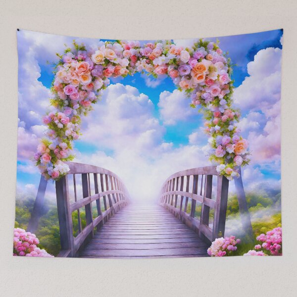 Item preview, Heavenly Bridge Amidst Floral Cloudscape 4 designed and sold by Tom-Johnson.