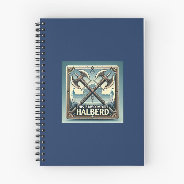 Item preview, "This is my comfort halberd" artwork of halberds crossed infront of castle in background designed and sold by Jacobs-Media.