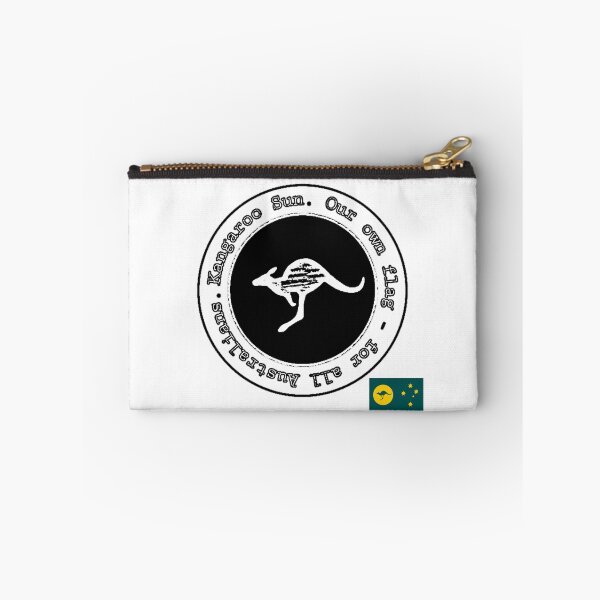 Item preview, Kangaroo Sun logo and mini flag. Our own flag, for all Australians. BW designed and sold by Kangaroo Sun.