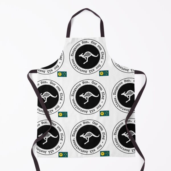 Item preview, Kangaroo Sun logo and mini flag. Our own flag, for all Australians. BW designed and sold by Kangaroo Sun.