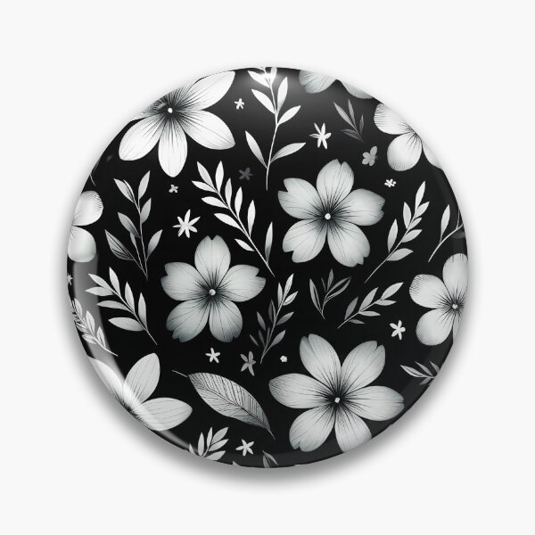 Artikelvorschau, Schlichtes schwarz-weißes Blumenmuster entworfen und verkauft von Haji Kamora.