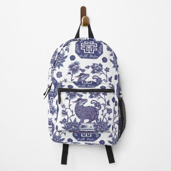 Item preview, A charming cushion pattern inspired by blue and white porcelain. There are intricately drawn Chinese zodiac animals among floral accents. designed and sold by bosilvercat.