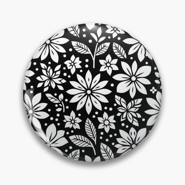 Artikelvorschau, Schlichtes schwarz-weißes Blumenmuster entworfen und verkauft von Haji Kamora.