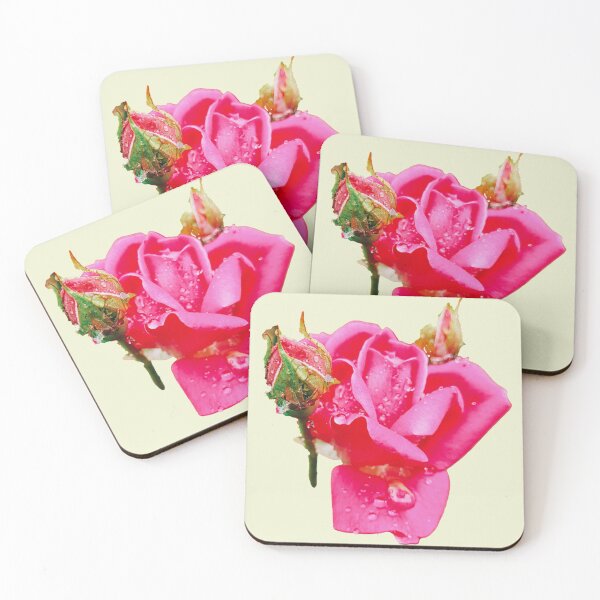 Item preview, Pink rose and rosebuds designed and sold by norascorner.