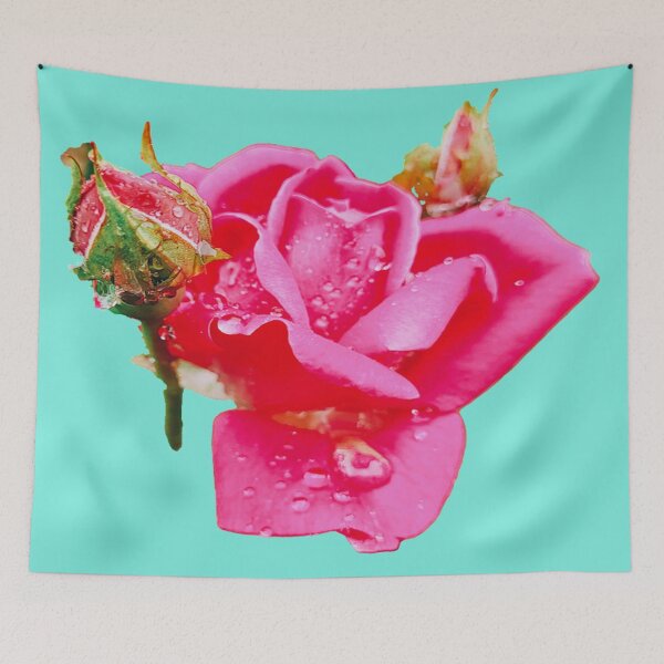 Item preview, Pink rose and rosebuds designed and sold by norascorner.