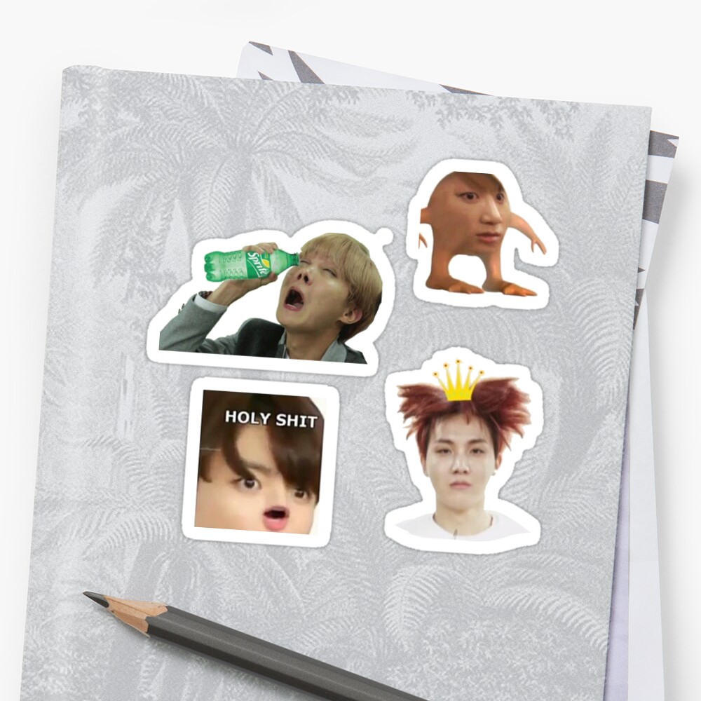 BTS Meme Set 1 Stickers By Momojaya Redbubble