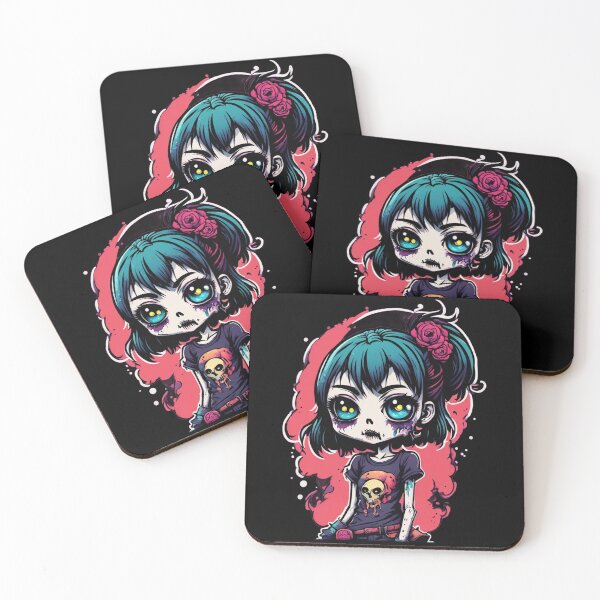 Item preview, Chica zombi beatnik, anime kawaii, personaje único designed and sold by Burn-Ego.