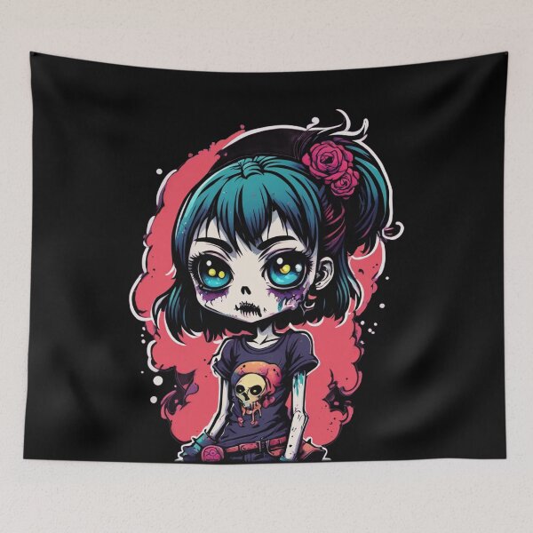 Item preview, Beatnik Zombie Girl, Kawaii Anime, Unique Character designed and sold by Burn-Ego.
